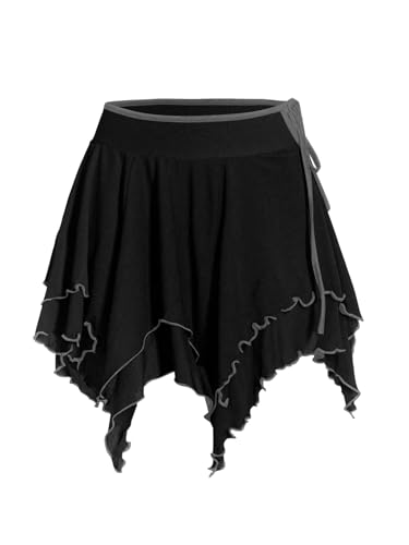 Amazon.com: Verdusa Women's Y2k Renaissance Skirt Asymmetrical Hem